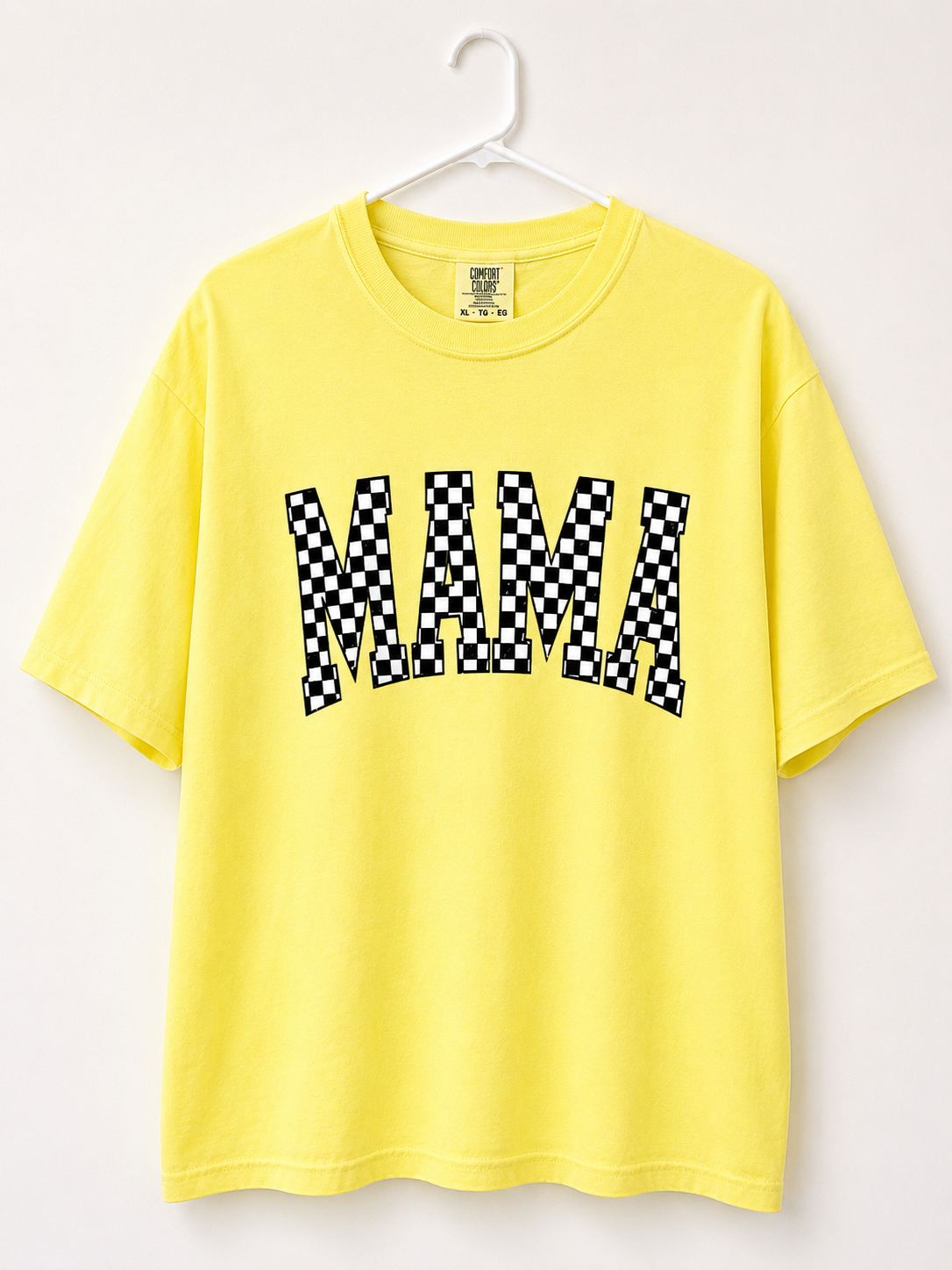 Checkered Mama Tee